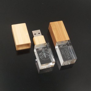 LED Crystal Wooden USB