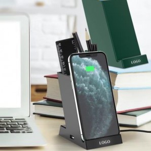 Wireless Phone Charger with Pen Holder