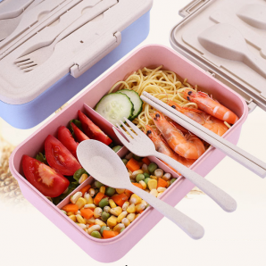 Japanese-Style Wheat Lunch Box Set