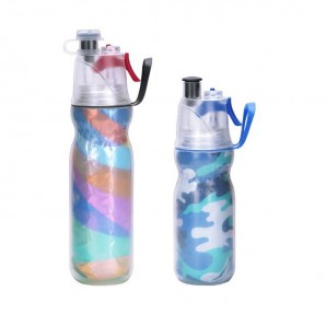 Double Layer Spray Mist Water Bottle