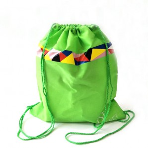 Color-Printed Drawing-String Backpack