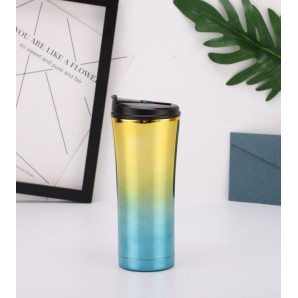 漸變色不銹鋼咖啡杯420ml