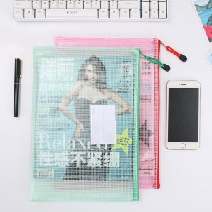 Mesh Zip Doc Bag with Card Holder