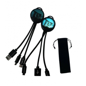 一拖三LED LOGO充電線