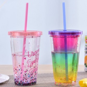 Meteor Double-layer Straw Cup 450ml